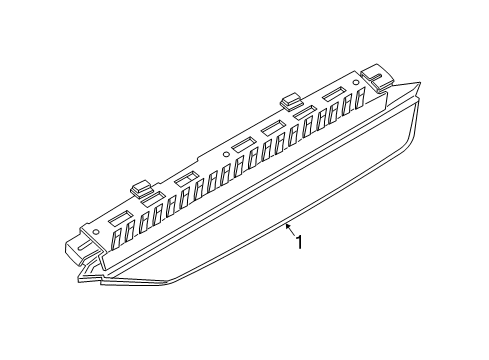 2015 BMW X6 High Mount Lamps THIRD STOPLAMP Diagram for 63257375661