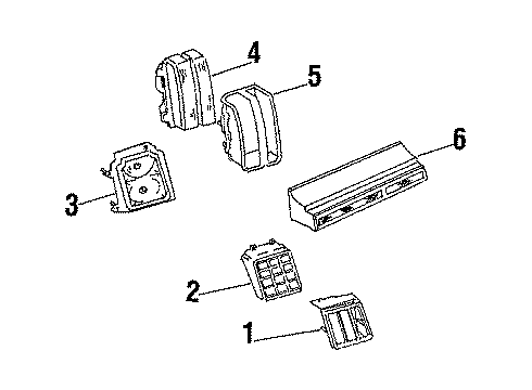 1986 Oldsmobile Cutlass Supreme Tail Lamps, Backup Lamps Lens, Rear Combination Lamp Diagram for 16501921