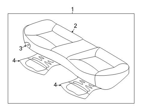 2011 Hyundai Elantra Rear Seat Components Cushion Assembly-Rear Seat Diagram for 89100-3X000-PBU