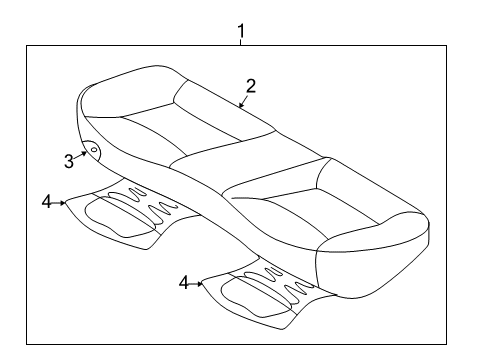 2014 Hyundai Elantra Heated Seats Frame & Pad Assembly-Rear Seat Cushion Diagram for 89150-3X000