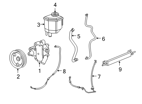 2005 Chrysler 300 P/S Pump & Hoses, Steering Gear & Linkage Hose-Power Steering Return Diagram for 4782362AC