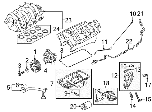 2017 Ford F-150 Senders Dipstick Diagram for FL3Z-6750-D