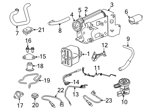 2006 Dodge Ram 3500 Powertrain Control CANISTER-Vapor Diagram for 4891799AA