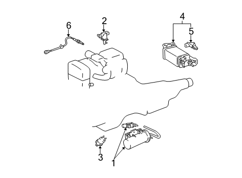 1999 Lexus GS300 Powertrain Control Valve, Vacuum Switching, NO.1 Diagram for 90910-12188