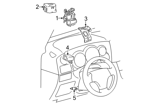 2003 Toyota Matrix Cruise Control System Control Module Diagram for 88240-01030