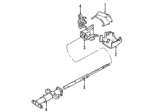 2004 Chevrolet Colorado Steering Column, Steering Wheel Column Assembly Diagram for 10372648