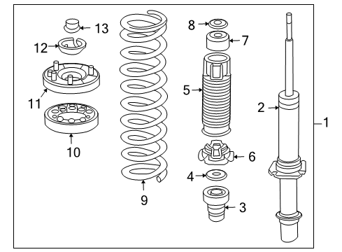 2006 Acura RL Struts & Components - Front Shock Absorber Assembly, Right Front Diagram for 51601-SJA-305