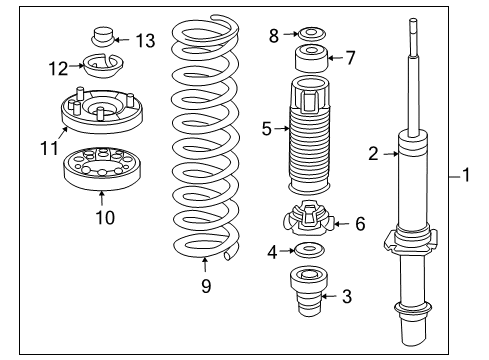 2006 Acura RL Struts & Components - Front Shock Absorber Assembly, Left Front Diagram for 51602-SJA-305