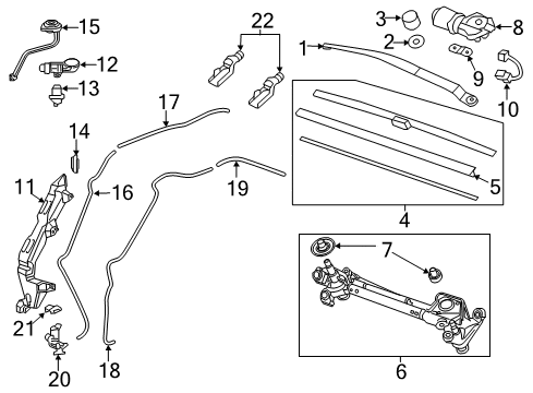2012 Honda CR-V Wiper & Washer Components Hose Set, Washer (Coo) Diagram for 76805-T0A-305