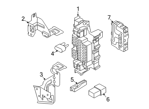 2014 Nissan Cube Controls - Instruments & Gauges Body Control Module Assembly Diagram for 284B1-1FS4E