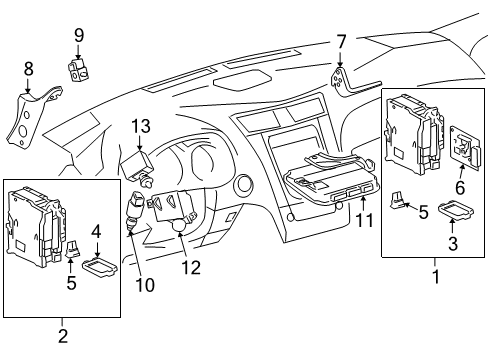 2007 Lexus GS450h Switches Cover, Junction Block Diagram for 82672-30120