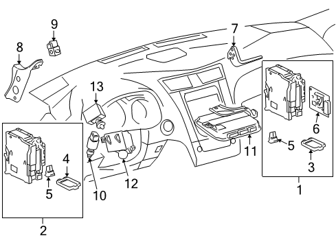 2011 Lexus GS450h Switches Block, Cowl Side Junction, RH Diagram for 82730-30C34