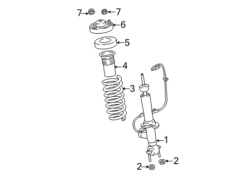 2018 Lincoln Navigator Struts & Components - Front Spring Diagram for JL1Z-5310-C