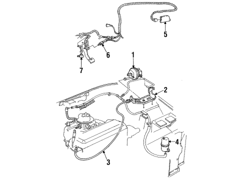 1988 Chevrolet Beretta Cruise Control System Module Asm, Cruise Control Diagram for 25111869