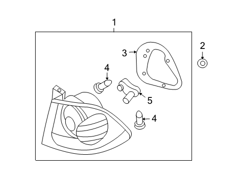 2008 Kia Optima Bulbs Lamp Assembly-Rear Combination Diagram for 924022G030