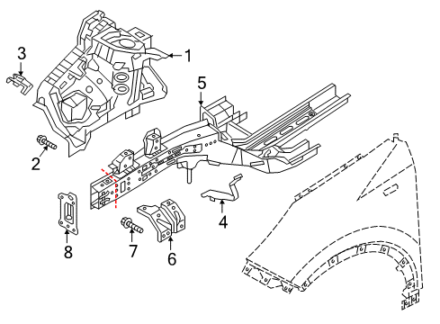 2021 Kia Sportage Structural Components & Rails Bracket-Burglar Alarm Diagram for 93882D9000