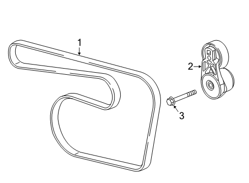 2018 Chevrolet Spark Belts & Pulleys Serpentine Belt Diagram for 12653580