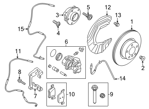 2021 BMW X4 Anti-Lock Brakes Calliper Carrier Right Diagram for 34106882260