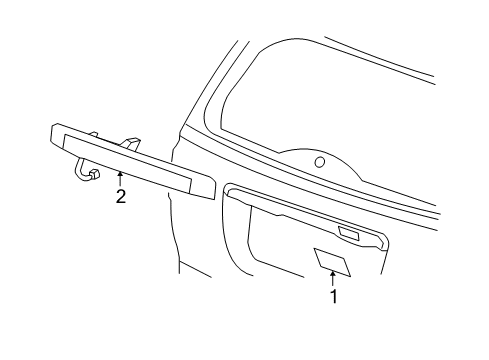 2017 Jeep Patriot License Lamps Clip-W Type Diagram for 68025107AA