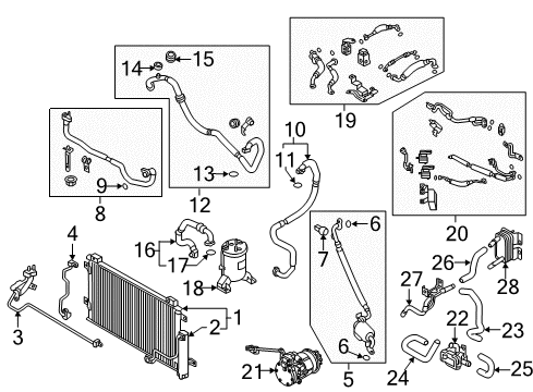 2018 Hyundai Ioniq A/C Condenser, Compressor & Lines ACCUMULATOR Assembly-A/C Diagram for 97805-G7500