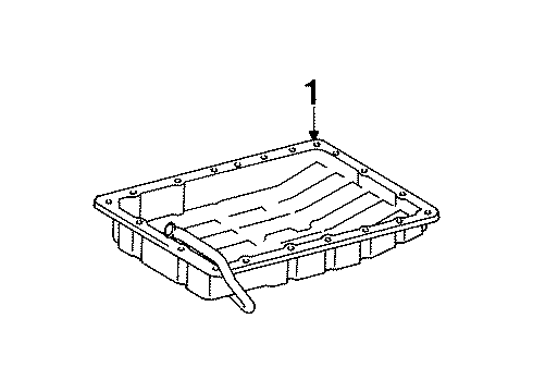 1997 Lexus LS400 Transmission Pan Sub-Assy, Automatic Transmission Oil Diagram for 35106-50020