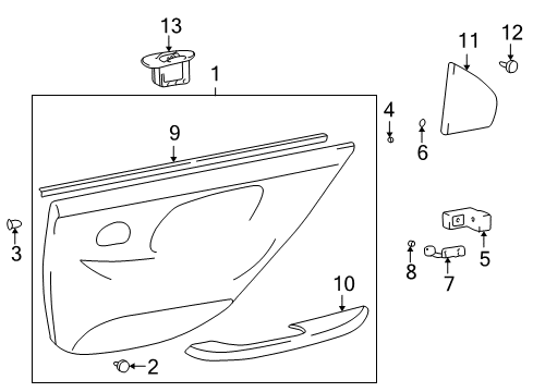 2002 Kia Optima Rear Door Power Window Sub Switch Assembly, Right Diagram for 9358038100GJ