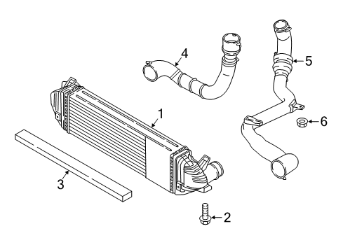 2016 Ford Focus Intercooler Air Duct Diagram for G1FZ-6C646-A