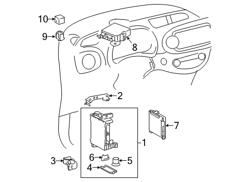2012 Toyota Yaris Electrical Components Junction Block Bracket Diagram for 82715-52X40
