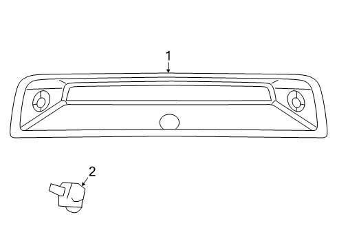 2021 Ram 2500 Parking Aid CENTER HIGH MOUNTED STOP Diagram for 68523968AA