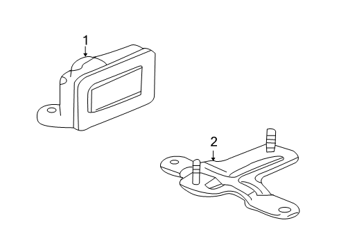 2009 Acura TL Ride Control Sensor, Yaw & (2G) Diagram for 39960-TK5-A01
