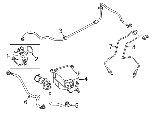 2021 BMW M760i xDrive Hydraulic System VACUUM PIPE Diagram for 11668610483