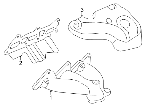 2010 Buick LaCrosse Exhaust Manifold Shield-Exhaust Manifold Heat Diagram for 12610436