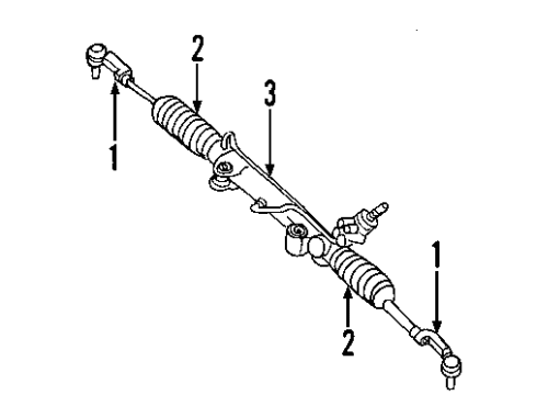 2004 Jeep Liberty P/S Pump & Hoses, Steering Gear & Linkage Line-Power Steering Return Diagram for 68146855AA