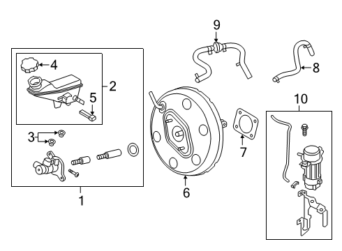 2021 Hyundai Kona Dash Panel Components Booster Assembly-Brake Diagram for 59110-J9000