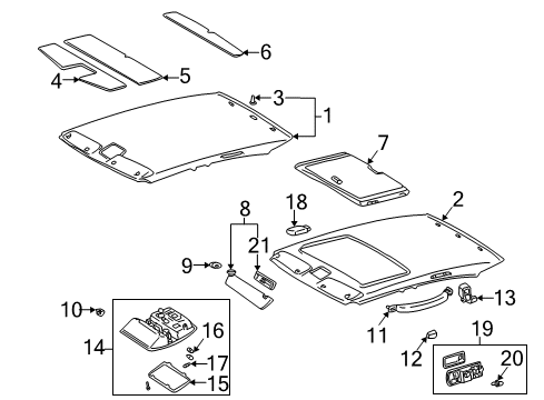 2004 Lexus GS300 Bulbs Grip Assembly, Assist Diagram for 74610-30230-A0