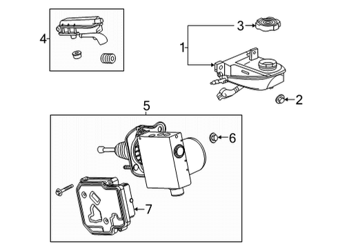 2020 Buick Encore GX Dash Panel Components Master Cylinder Reservoir Diagram for 60003248