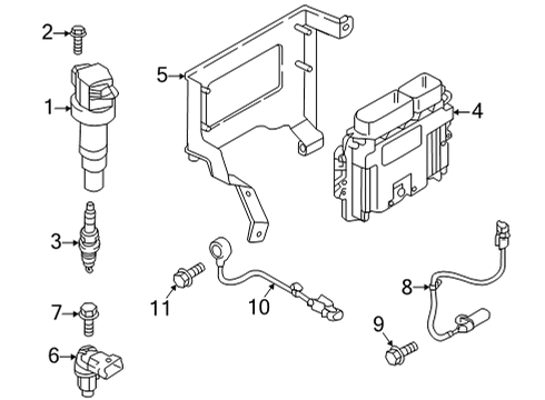 2022 Hyundai Tucson Ignition System ELECTRONIC CONTROL UNIT Diagram for 39131-2MNH0
