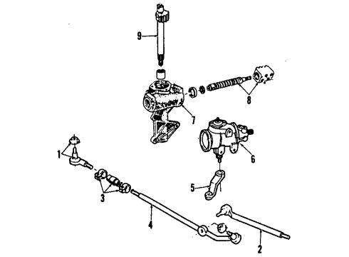 1991 Ford F-350 P/S Pump & Hoses, Steering Gear & Linkage Pressure Hose Diagram for F1TZ3A719B