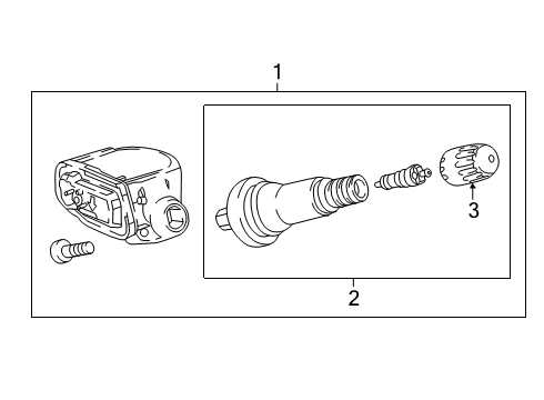 2021 Chevrolet Silverado 1500 Tire Pressure Monitoring Control Module Diagram for 84458180