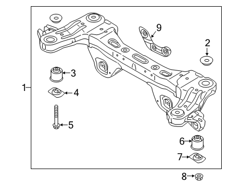 2019 Kia Sedona Suspension Mounting - Rear Bolt Diagram for 62617A9000