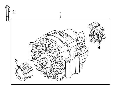 2019 BMW M760i xDrive Alternator ALTERNATOR Diagram for 12317540743