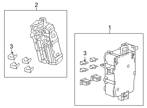 2010 Honda Accord Crosstour Electrical Components Box Assembly, Passenger Fuse Diagram for 38210-TP6-A11