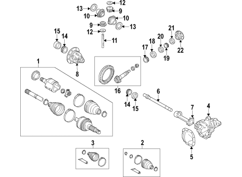 2018 Ford Expedition Front Axle, Axle Shafts & Joints, Differential, Drive Axles, Locking Hub, Propeller Shaft Inner Boot Diagram for AL1Z-4L537-B