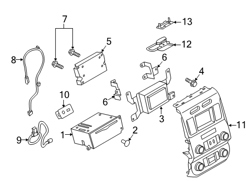 2016 Ford F-150 Sound System Cable Diagram for JL3Z-14D202-D