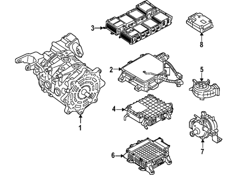 2016 Kia Soul EV Powertrain Control Engine Ecm Control Module Diagram for 366010E140