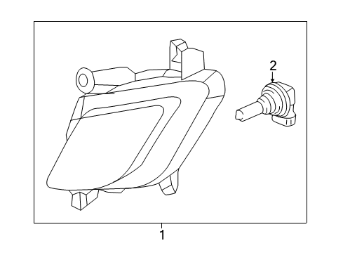 2014 Kia Sportage Bulbs Front Fog Lamp Assembly, Right Diagram for 922023W600