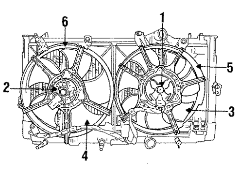 1998 Plymouth Neon Cooling System, Radiator, Water Pump, Cooling Fan Motor-Radiator Fan Diagram for 4897837AB