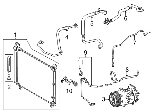 2015 Lexus RC F Air Conditioner Compressor Assy, W/Pulley Diagram for 88310-24181