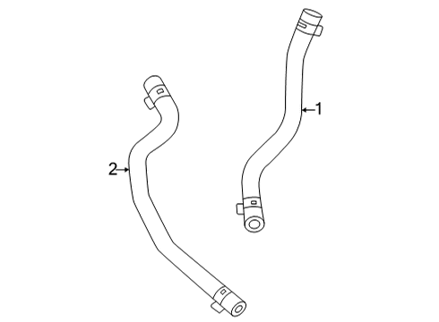 2022 Kia Carnival Trans Oil Cooler Lines Hose Assembly-Radiator, L Diagram for 25415L0030