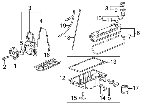 2008 Buick LaCrosse Filters Indicator Asm-Oil Level Diagram for 12569045